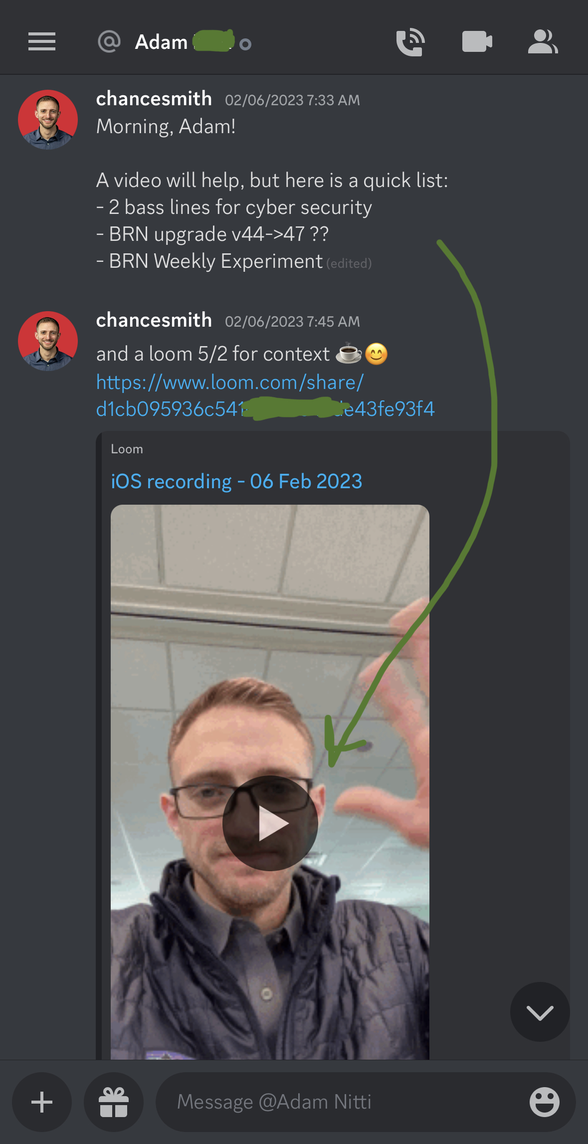 loom link in discord